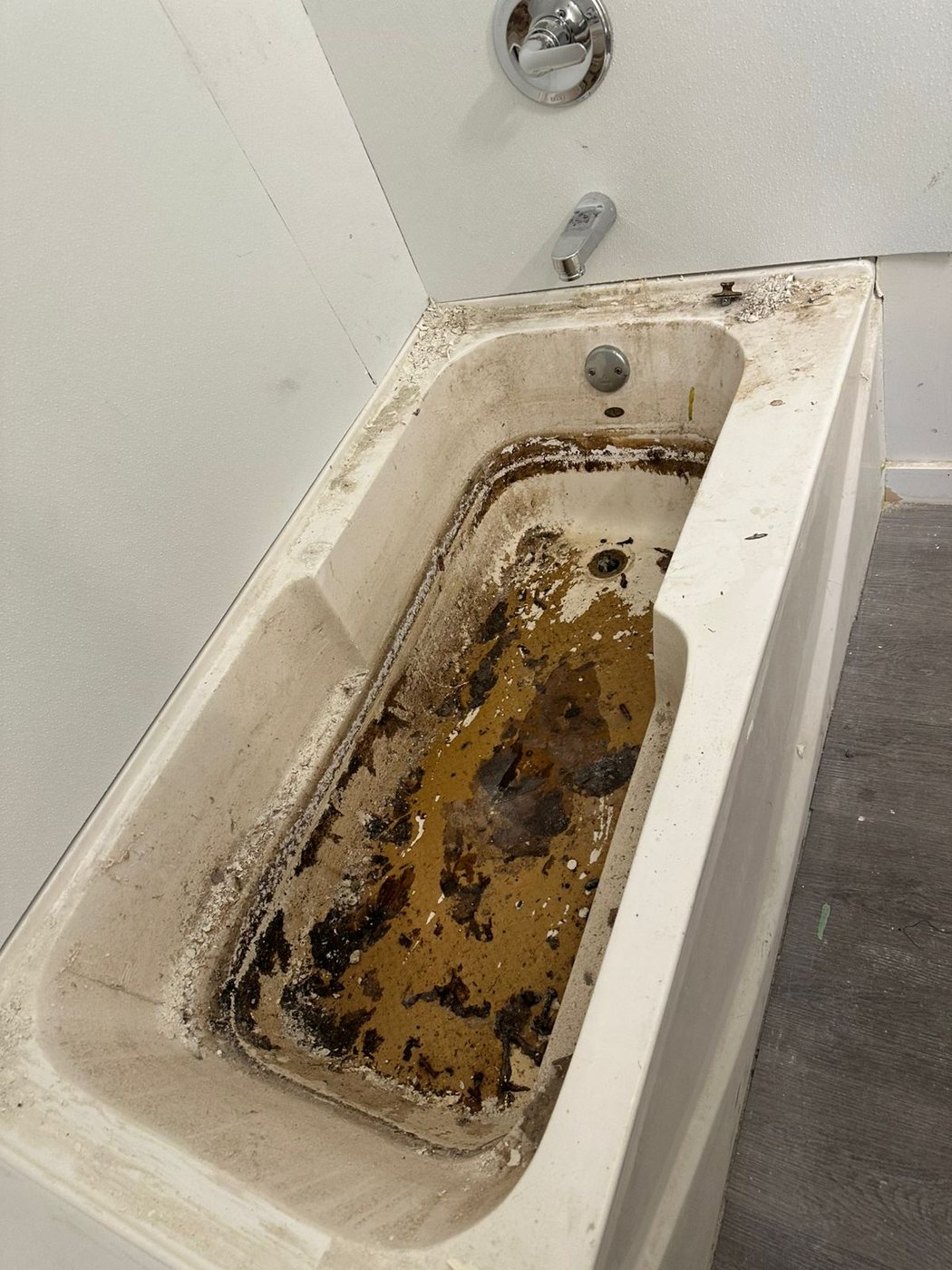 Shower before cleaning